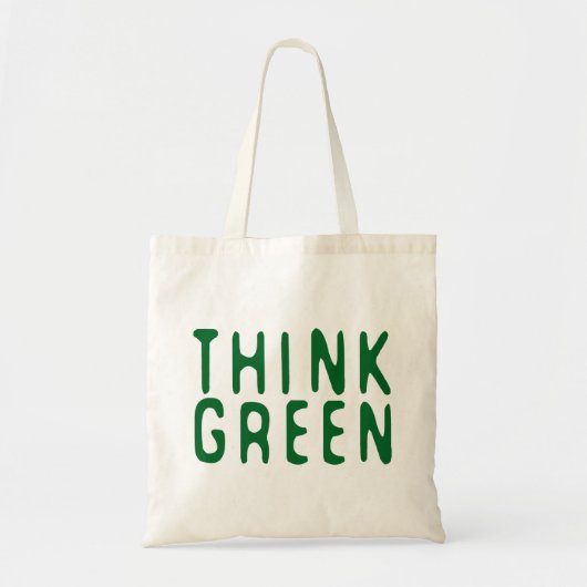 Groen denken tote bag (Voorkant)