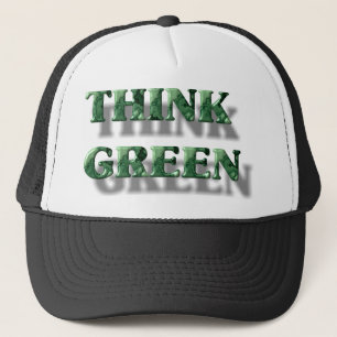 Groen denken trucker pet