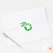 groen denken vierkante sticker (Envelop)