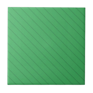 Groen diagonaal band patroon tegeltje