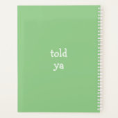 Groen dit is waar de vlinderdarm er uitziet planner (Achterkant)