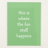 Groen dit is waar de vlinderdarm er uitziet planner (Voorkant)