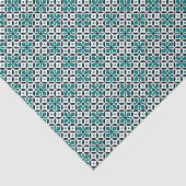  Groen Donker Barcelona Star Tegel Geometrisch Tissuepapier (Detail)