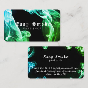 Groen Donker Zwart Rook Vape Shop Visitekaartje