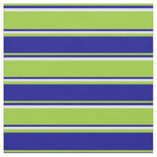 Groen, donkerblauw en lavender Stripes/Lines Patro Stof