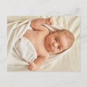 Groen Doop Foto Uitnodiging Briefkaart (Achterkant)