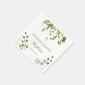 groen doopsel servet (Hoek)