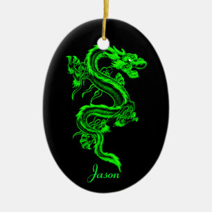 Groen draakOrnament Keramisch Ornament