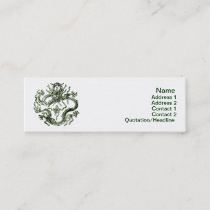 Groen dragon-Visitekaartje Mini Visitekaartje