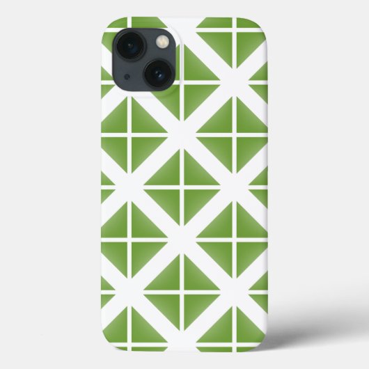 Groen driehoekspatroon Case-Mate iPhone case (Achterkant)