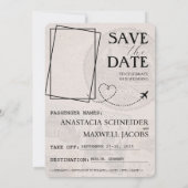 Groen Duitsland paspoort Bewaar de datum Save The Date (Achterkant)