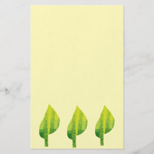 Groen eco-natuur bladerontwerp briefpapier