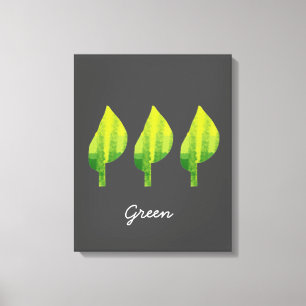 Groen eco-natuur bladerontwerp canvas afdruk