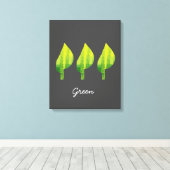 Groen eco-natuur bladerontwerp canvas afdruk (Insitu (Houten vloer))