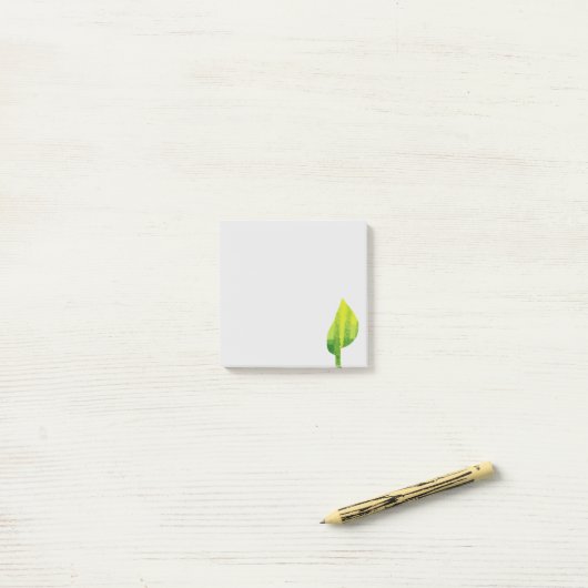 Groen eco-natuur bladerontwerp post-it® notes (Op bureau)