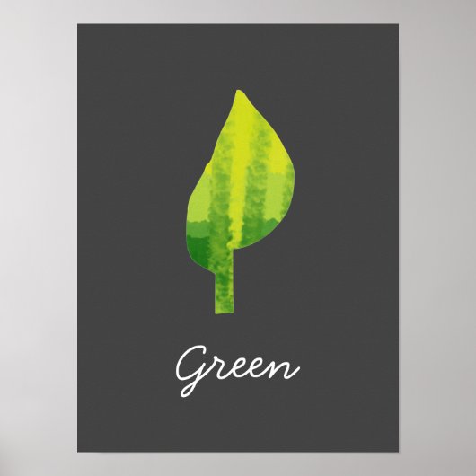 Groen eco-natuur bladerontwerp poster (Voorkant)