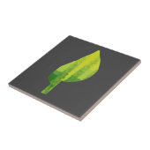 Groen eco-natuur bladerontwerp tegeltje (Zijkant)