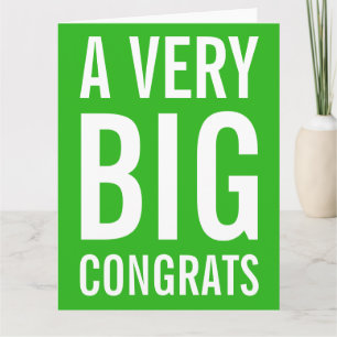 Groen een zeer grote felicitatiekaart kaart