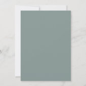 Groen Eenvoudig Elegant Kalligrafie Repetitie Dine Kaart (Achterkant)
