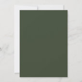 Groen Eenvoudig Elegant Kalligrafie Repetitie Dine Kaart (Achterkant)