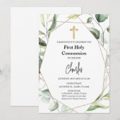 Groen Eerste Heilige Communie Neutraal Kaart (Voorkant / Achterkant)