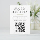 Groen Elegant Baby Gift Registry met QR code Informatiekaartje (Staand voorkant)