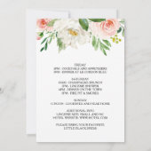 Groen Elegant Bloemenvrijgezellenweekend Kaart (Achterkant)