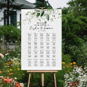 Groen elegant bruiloft zitgrafiek 20 tafels poster