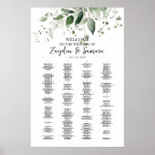 Groen elegant bruiloft zitgrafiek poster (Voorkant)