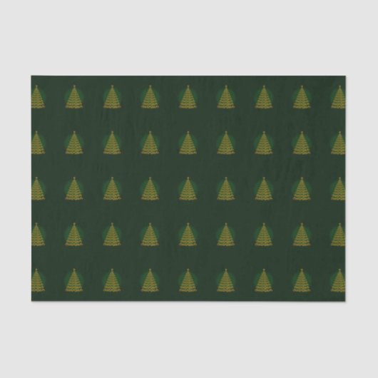 Groen elegant kerstboompapier tissuepapier (Voorkant)