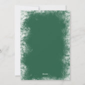 Groen Elegant Vrolijk Kerstscript Familiefoto Feestdagenkaart (Achterkant)