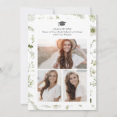 Groen Elegante Afstuderen Kaart (Achterkant)