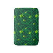 Groen Emo-patroon met cirkels Badmat (Voorkant Verticaal)