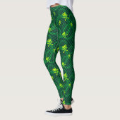 Groen Emo-patroon met cirkels Leggings (Links)