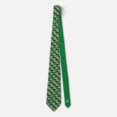 Groen en beige Stripe HH-60 Pattern Kerstmis Stropdas (Voorkant)