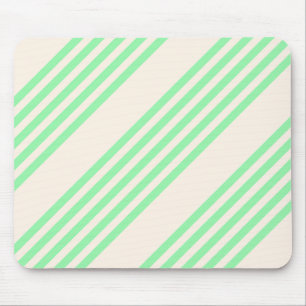 Groen en beige vijf strepen patroon muismat