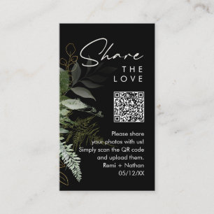 Groen en bladgoud Deel uw foto's QR-code Plaatskaartje