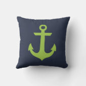 Groen en blauw anker kussen (Achterkant)