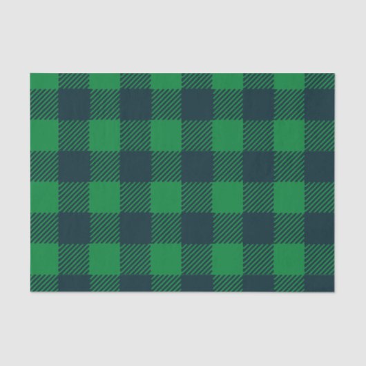 Groen- en blauw buffelpapier tissuepapier (Voorkant)