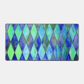 Groen en blauw bureaumat (Voorkant)