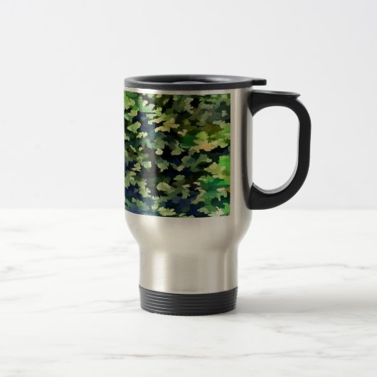 Groen en blauw Camouflage Patroon Reisbeker (Rechts)