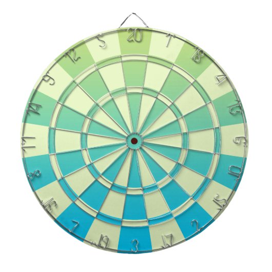 Groen en blauw dartbord (Voorkant)