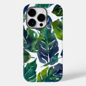 Groen en Blauw Foliage Philodendron Botanical Case-Mate iPhone Case (Achterkant)