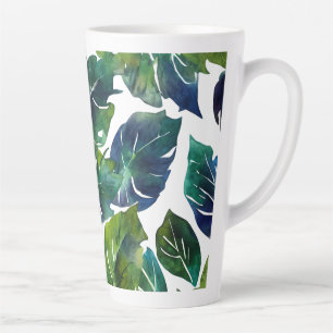 Groen en Blauw Foliage Philodendron Botanical Latte Mok