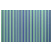 Groen en blauw, gelinkt/gestreept patroon stof (Yard (91,4 cm))