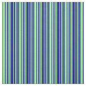 Groen en blauw, gelinkt/gestreept patroon stof (Swatch)