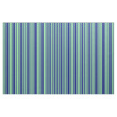 Groen en blauw, gelinkt/gestreept patroon stof (Fat Quarter)