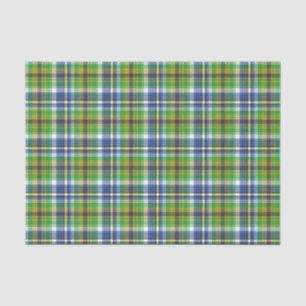 Groen En Blauw Geruit Tissuepapier