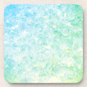 Groen en blauw kristal bier onderzetter