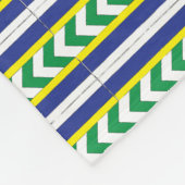 Groen en blauw Lets Lets Etnische Folk art Fleece Deken (Hoek)